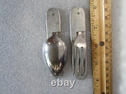 Ww2 Us Marine Dog Tag Officers Hat Sterling Badge German Army Folding Fork Spoon