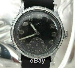 Ww2 Vintage Wristwatch German Army Wehrmacht RECTA of period WWII. Military