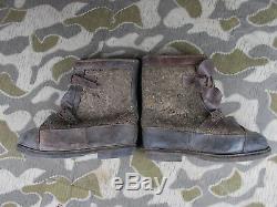 Ww2 Vtg German Wehrmacht Army Soldiers Winter Jack Boots Named