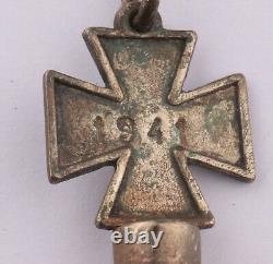 Ww2 WWII Ring SKULL Bones CROSSbones 1941 Iron CROSS Bullet PENDANT German ARMY