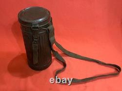 Ww2 Wwii German Gas Mask Canister Box Original Military Mkq 44 Army With Strap