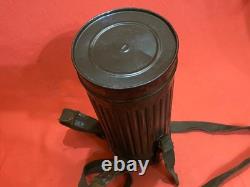 Ww2 Wwii German Gas Mask Canister Box Original Military Mkq 44 Army With Strap