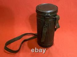 Ww2 Wwii German Gas Mask Canister Box Original Military Mkq 44 Army With Strap