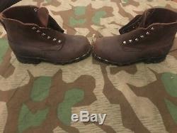 Ww2 Wwii German Wehrmacht Type Swiss Made Army Mountain Boots 1956 Marked Rare