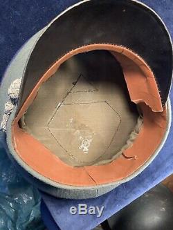 Ww2 german army Visor Hat Rare Piping