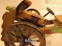 Wwii German Army Elastolin Lineol Hausser Tin Windup Field Cannon