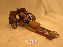 Wwii German Army Elastolin Lineol Hausser Tin Windup Field Cannon