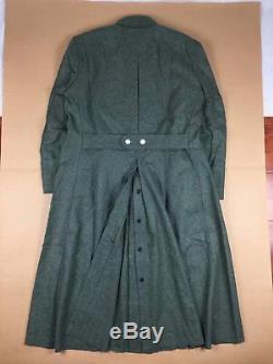 Wwii German Army Elite M40 Field Grey Green Wool Greatcoat Coat Overcoat Size XL