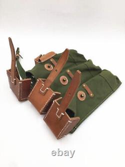 Wwii German Army Elite Mp44 Canvas Pouch Equipment Combination Solider Belt Set