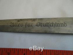 Wwii German Army Rzm Sa Dagger Bayonet Blade, Cross Guards, & Pommel Nut