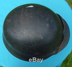 Wwii German M35 Army Helmet With Liner And Chinstrap Combat Veteran