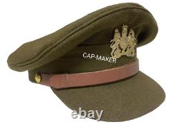 Wwii German Ss Elite Officer Hat Officer Army Leader Visor Crusher Cap Black