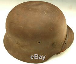 Wwii M35 German Helmet Army Sand Camo Untouched And Rare Wermacht Helmet D Day