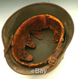 Wwii M35 German Helmet Army Sand Camo Untouched And Rare Wermacht Helmet D Day