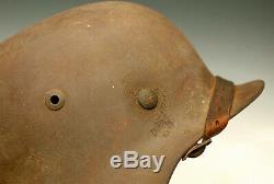 Wwii M35 German Helmet Army Sand Camo Untouched And Rare Wermacht Helmet D Day