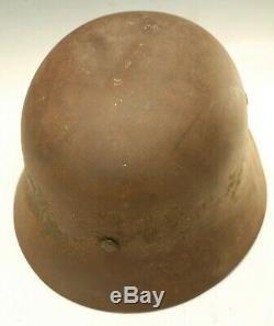 Wwii M35 German Helmet Army Sand Camo Untouched And Rare Wermacht Helmet D Day