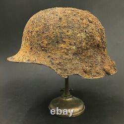 Wwii Ww2 German Army Helmet Original With Plenty Of Rust Battlefield Find