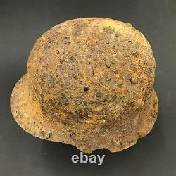 Wwii Ww2 German Army Helmet Original With Plenty Of Rust Battlefield Find