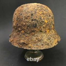 Wwii Ww2 German Army Helmet Original With Plenty Of Rust Battlefield Find