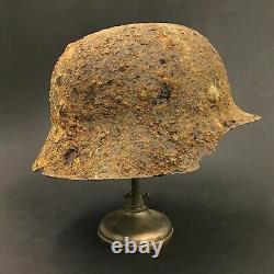 Wwii Ww2 German Army Helmet Original With Plenty Of Rust Battlefield Find