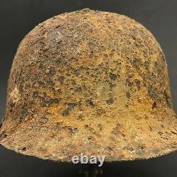 Wwii Ww2 German Army Helmet Original With Plenty Of Rust Battlefield Find