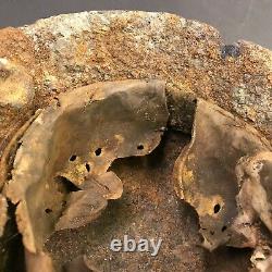 Wwii Ww2 German Army Helmet Original With Plenty Of Rust Battlefield Find