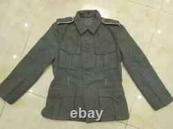 Wwii Ww2 German Army M40 Wh Em Field Gray Green Wool Tunic Coat Jacket Military