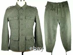 Wwii Ww2 German Army M43 Wh Em Field Military Uniform Retro Gray Green Wool