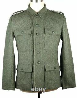 Wwii Ww2 German Army M43 Wh Em Field Military Uniform Retro Gray Green Wool