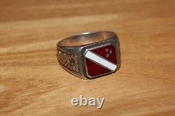 Wwii Ww2 Original German Latvian Army Legion Volunteer Veteran Silver Ring