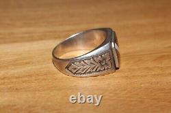 Wwii Ww2 Original German Latvian Army Legion Volunteer Veteran Silver Ring