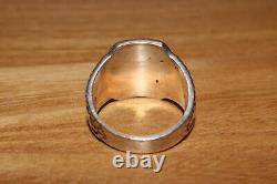 Wwii Ww2 Original German Latvian Army Legion Volunteer Veteran Silver Ring