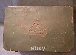 Wwii Ww2 Wehrmacht Military German Army Heer Gas Mask Draeger Steel Storage Box