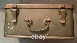 Wwii Ww2 Wehrmacht Military German Army Heer Gas Mask Draeger Steel Storage Box