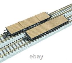 Z Scale WW2 German Army Railway Typ SSyl 2 Flat Cars withPanther D Tanks Load Kit