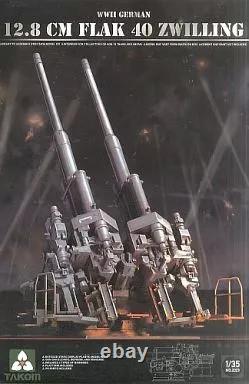 1/35 Armée allemande de la Seconde Guerre mondiale 12.8 cm Flak 40 Zwilling Flak Tko2023 Modèle en plastique