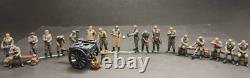 1/72 Seconde Guerre mondiale Armée allemande Logistique 18 hommes Cuisine + wagon-restaurant modèle peint