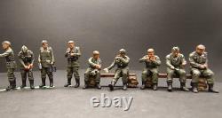 1/72 Seconde Guerre mondiale Armée allemande Logistique 18 hommes Cuisine + wagon-restaurant modèle peint