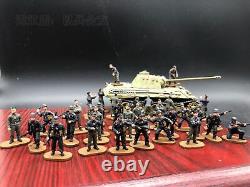 1/72 WWII Troupes blindées de combat de l'armée allemande 34 soldats (tanks non inclus)