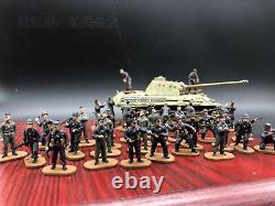 1/72 WWII Troupes blindées de combat de l'armée allemande 34 soldats (tanks non inclus)