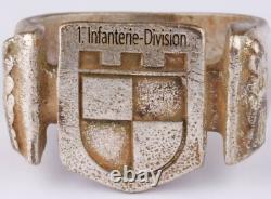 1. Division d'infanterie Anneau allemand Seconde Guerre mondiale WWII Allemagne Bouclier Gothique Horreur gothique