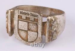 1. Division d'infanterie Anneau allemand Seconde Guerre mondiale WWII Allemagne Bouclier Gothique Horreur gothique