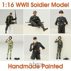 116 Resin Wwii Soldat Figurines Modèle Kit Russie Armée Allemande Peint À La Main