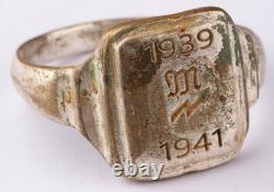 1939 Mécanicien de signal 1941 WW2 Anneau allemand WWII Armée allemande Wehrmacht Art gothique