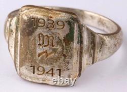 1939 Mécanicien de signal 1941 WW2 Anneau allemand WWII Armée allemande Wehrmacht Art gothique