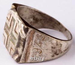 1941-1943 Seconde Guerre mondiale Anneau allemand Force Wehrmacht Balkans Croix Armée Allemande Bijoux