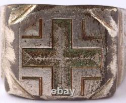 1941-1943 Seconde Guerre mondiale Anneau allemand Force Wehrmacht Balkans Croix Armée Allemande Bijoux