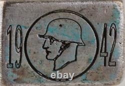 1942 Gott mit nous Anneau allemand de la guerre de la Seconde Guerre mondiale Soldat de la WWII en casque Armée allemande