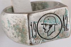 1942 Gott mit nous Anneau allemand de la guerre de la Seconde Guerre mondiale Soldat de la WWII en casque Armée allemande