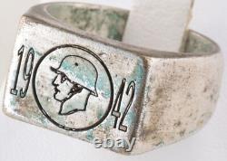 1942 Gott mit nous Anneau allemand de la guerre de la Seconde Guerre mondiale Soldat de la WWII en casque Armée allemande